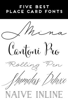 Best Place Card Font